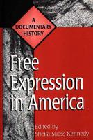 Book Cover for Free Expression in America by Sheila Kennedy