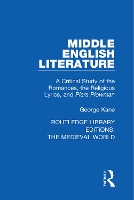 Book Cover for Middle English Literature by George Kane