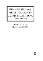 Book Cover for Professional Negligence in Construction by Ben Patten, Hugh Saunders