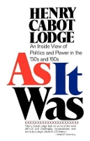 Book Cover for As It Was by Henry Cabot Lodge