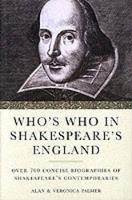 Book Cover for Who's Who in Shakespeare's England by Alan Palmer