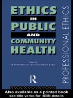 Book Cover for Ethics in Public and Community Health by Peter M Bradley