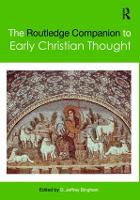 Book Cover for The Routledge Companion to Early Christian Thought by D. Jeffrey Bingham