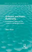 Book Cover for Criticism and Public Rationality (Routledge Revivals) by Harry W Smart