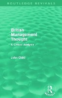 Book Cover for British Management Thought by John Child