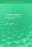 Book Cover for Economic Studies (Routledge Revivals) by David Levine