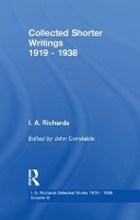 Book Cover for Collected Shorter Writings V9 by John Constable, I. A. Richards