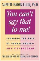 Book Cover for You Can't Say That to Me by Suzette Haden Elgin