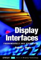 Book Cover for Display Interfaces by Robert L HewlettPackard Company, USA Myers