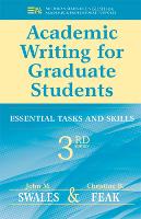 Book Cover for Academic Writing for Graduate Students by John M. Swales, Christine B. Feak