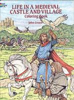 Book Cover for Life in a Medieval Castle Coloring Book by John Green