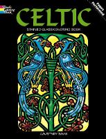Book Cover for Celtic Stained Glass Coloring Book by Courtney (Illustrator) Davis