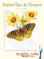 Book Cover for Butterflies and Flowers to Paint or Color by Ruth Soffer