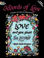 Book Cover for Words of Love Stained Glass Coloring Book by Carol Foldvary-Anderson