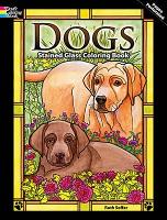 Book Cover for Dogs Stained Glass Coloring Book by Ruth Soffer