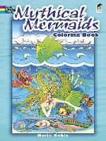 Book Cover for Mythical Mermaids Coloring Book by Marty Noble