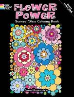 Book Cover for Flower Power Stained Glass Coloring Book by Susan Bloomenstein