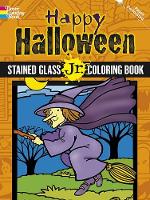 Book Cover for Happy Halloween Stained Glass Jr. Coloring Book by Beylon Beylon