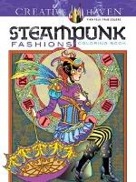 Book Cover for Creative Haven Steampunk Fashions Coloring Book by Marty Noble