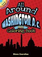 Book Cover for All Around Washington D.C. Mini Coloring Book by Brenda Flores, Diana Zourelias