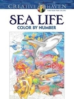 Book Cover for Creative Haven Sea Life Color by Number Coloring Book by George Toufexis