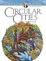 Book Cover for Creative Haven Circular Cities Coloring Book by David Bodo