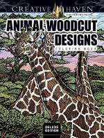 Book Cover for Creative Haven Deluxe Edition Animal Woodcut Designs Coloring Book by Tim Foley