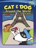 Book Cover for Spark Cat & Dog Around the World Coloring Book by Adrienne Trafford