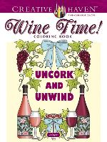 Book Cover for Creative Haven Wine Time! Coloring Book by Jo Taylor