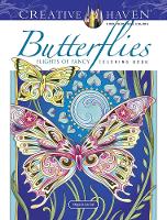 Book Cover for Creative Haven Butterflies Flights of Fancy Coloring Book by Marjorie Sarnat