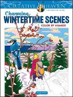 Book Cover for Creative Haven Charming Wintertime Scenes Color by Number by George Toufexis