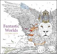 Book Cover for Fantastic Worlds Coloring Book by Alessandra Fusi