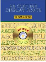 Book Cover for 24 Outline Display Fonts CD-ROM and Book by Dover Dover