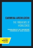 Book Cover for Carmina Archilochi by Carmina Archilochi, Hugh Kenner