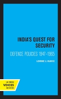 Book Cover for India's Quest for Security by Lorne J. Kavic