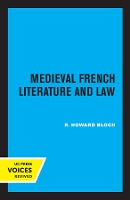 Book Cover for Medieval French Literature and Law by R. Howard Bloch