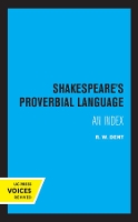 Book Cover for Shakespeare's Proverbial Language by R. W. Dent