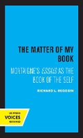 Book Cover for The Matter of My Book by Richard L. Regosin