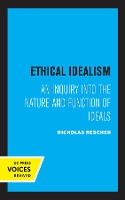 Book Cover for Ethical Idealism by Nicholas Rescher