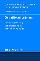 Book Cover for Quantity Adjustment by Nikolaus Universität Wien, Austria Ritt