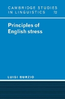 Book Cover for Principles of English Stress by Luigi The Johns Hopkins University Burzio