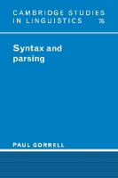 Book Cover for Syntax and Parsing by Paul Universität Potsdam, Germany Gorrell