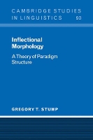 Book Cover for Inflectional Morphology by Gregory T University of Kentucky Stump