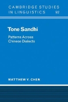 Book Cover for Tone Sandhi by Matthew Y City University of Hong Kong Chen