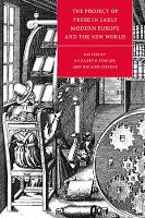 Book Cover for The Project of Prose in Early Modern Europe and the New World by Elizabeth Yale University, Connecticut Fowler