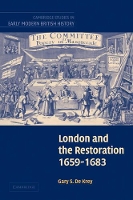 Book Cover for London and the Restoration, 1659–1683 by Gary S St Olaf College, Minnesota De Krey