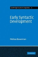 Book Cover for Early Syntactic Development by Melissa Bowerman