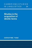 Book Cover for Studies in the Acquisition of Deictic Terms by Christine Tanz