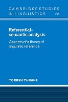 Book Cover for Referential-Semantic Analysis by Torben Thrane