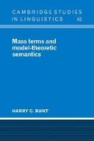 Book Cover for Mass Terms and Model-Theoretic Semantics by Harry C Bunt